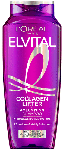 L'Oréal Paris Elvital 250ml Collagen Lifter Shampoo ohuille ja latteille hiuksille
