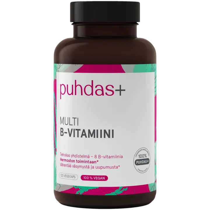 Puhdas+ Multi B-vitamiini 120 kaps.｜Puhdas+ 复合B族维生素（120粒胶囊）