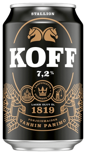 Koff Stallion Lager olut 7,2 % tölkki 0,33 L