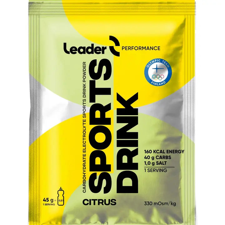 Leader Performance Sports Drink urheilujuomajauhe sitruksenmakuinen 45 g-Leader Performance Sports Drink 柑橘味运动饮料粉 45 g