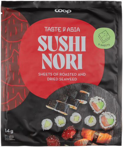 Coop Taste of Asia paahdettu ja kuivattu merilevä 14 g