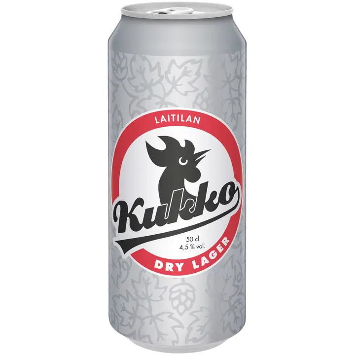 Laitilan Kukko Dry Lager 4,5 til-% 0,5L olut｜Laitilan Kukko 干拉格 4.5 vol% 0.5L 饮料