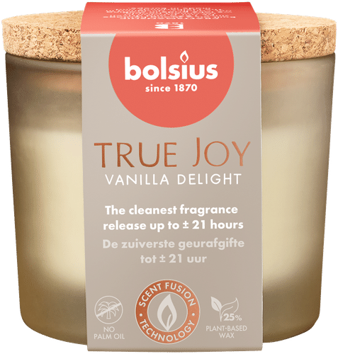 Bolsius 香薰蜡烛，软木盖 – 象牙白 – 香草喜悦｜Bolsius – tuoksukynttilä, korkkikansi – norsunluu – Vanilla Delight