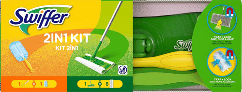 Swiffer 2合1入门套装手柄+8干拖+1除尘拖