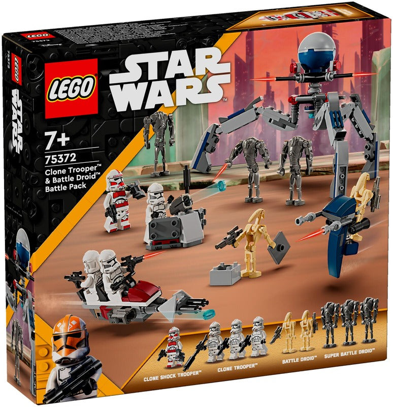 LEGO 克隆人士兵与机器人战斗套装｜LEGO® Star Wars TM 75372 Kloonisoturin&droidin taistelupakkaus