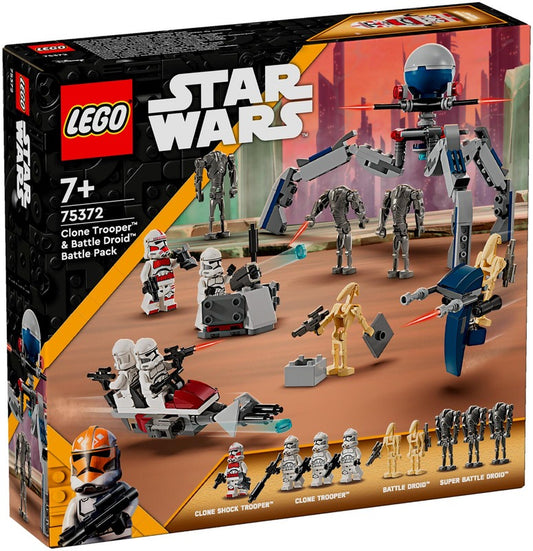 LEGO 克隆人士兵与机器人战斗套装｜LEGO® Star Wars TM 75372 Kloonisoturin&droidin taistelupakkaus
