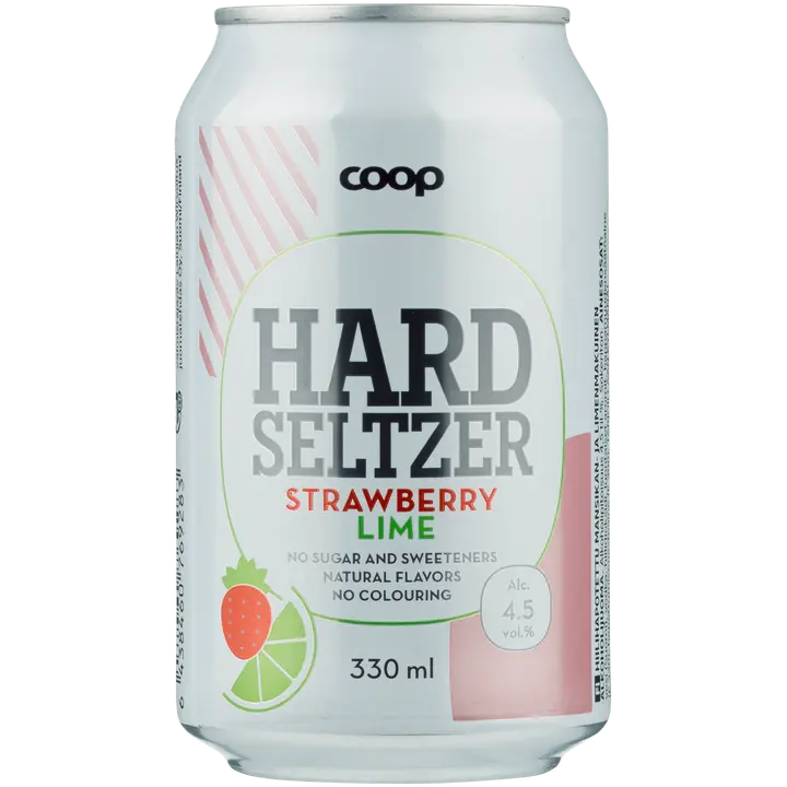 Coop Strawberry-Lime 4,5% 330ml hard seltzer｜Coop 草莓青柠 4.5% 330ml 硬苏打水