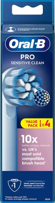 Oral-B Sensitive Clean 4支替换刷头｜Oral-B Sensitive Clean4kpl vaihtoharja