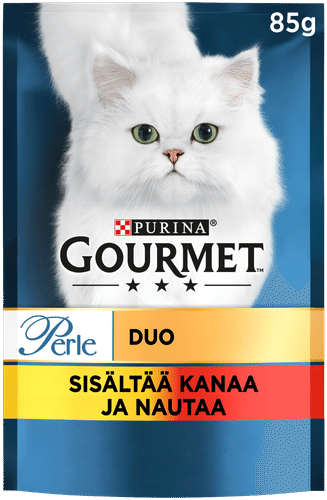 Purina Gourmet Perle Duo Kanaa ja Nautaa Kastikkeessa Kissan märkäruoka 85g
