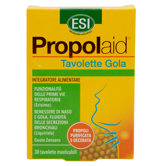 ESI Propolaid含片-姜味30片｜ESI Propolaid Imeskelytabletti - Inkivääri 30 tbl.