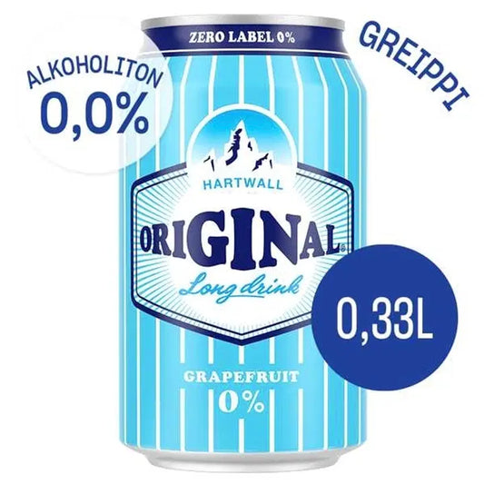 Hartwall Original Long Drink Grapefruit 0% 0,33 l｜Hartwall Original Long Drink 柚子 0% 0,33 l