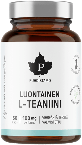 Puhdistamo 天然L-茶氨酸100毫克 60 kaps