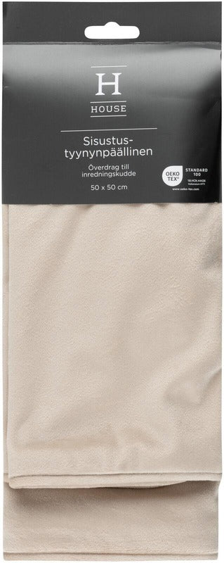 House 装饰靠垫套 Velvet 50x50厘米，米色