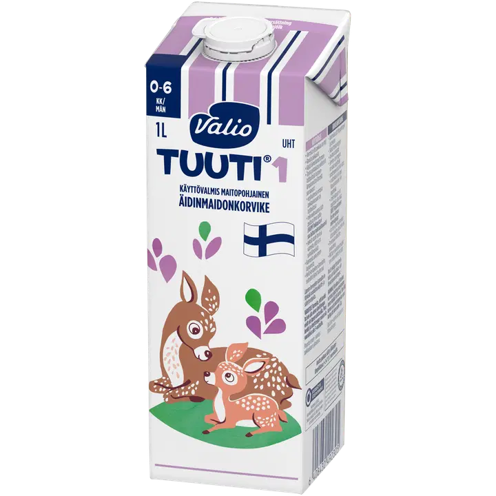 Tuuti Valio Tuuti® 1 牛奶基婴儿配方奶 1升 UHT｜Valio Tuuti® 1 maitopohjainen äidinmaidonkorvike 1 l UHT