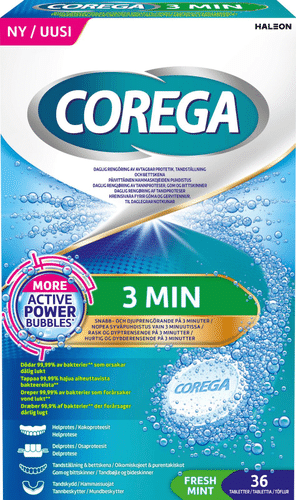 Corega Tabs 3分钟泡腾片 36 kpl