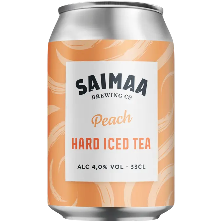 Saimaa Hard Iced Tea Peach 4,0% 0,33l tölkki｜Saimaa 桃子硬冰茶 4.0% 0.33l 罐装