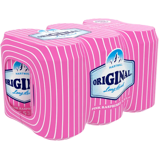 6 x Hartwall Original Long Drink Pink Raspberry 5,5% 0,33 l｜Hartwall Original Long Drink 6 x Hartwall 原味长饮粉红覆盆子 5.5% 0,33 l