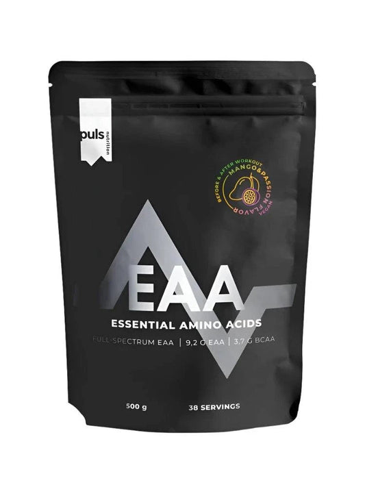 Puls Nutrition EAA 500克 - 芒果百香果味氨基酸粉｜Puls Nutrition EAA 500 g - Aminohappojauhe Mango & Passion