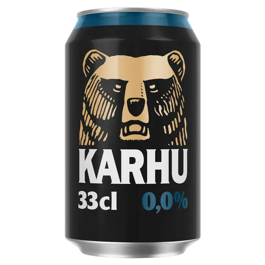 Karhu Alkoholiton Lager olut 0,0% tölkki 0,33 L｜Karhu 0度贮藏饮料 0.0% 罐装 0,33 L