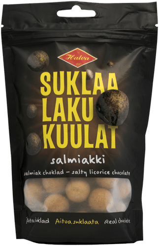 Halva 咸甘草巧克力球 100 g｜Halva Suklaalakukuulat salmiakki 100 g