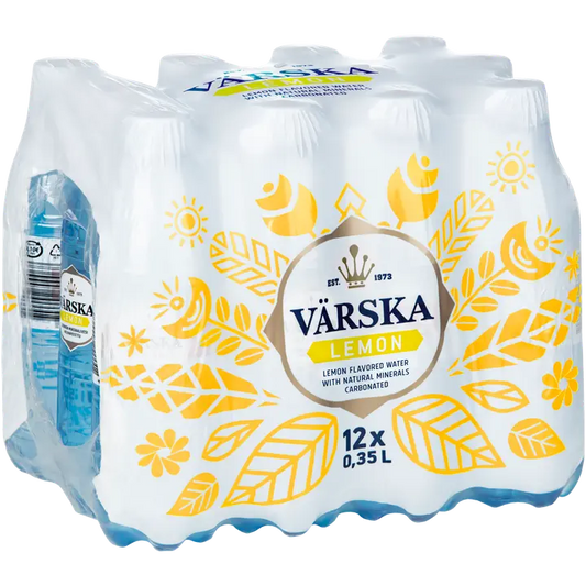 12xVärska Lemon, sitruunanmakuinen mineraalivesi, hiilihapollinen 0,35L PACK PET｜Värska 12xVärska Lemon，柠檬味矿泉水，碳酸 0.35L PACK PET