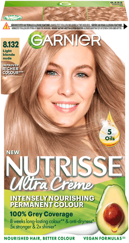 Garnier Nutrisse 超霜8.132浅裸金色持久染发剂 1kpl