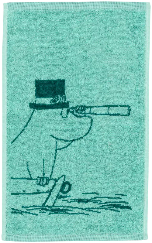 Moomin Arabia 姆明手巾30x50 姆明爸爸 蓝绿 GOTS｜Moomin Arabia Muumi käsipyyhe 30x50 Muumipappa sin.vih.GOTS
