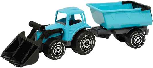 Plasto 铲斗拖拉机及拖车 56.5厘米 绿松石色