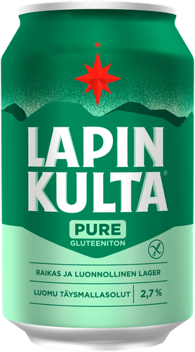 Lapin Kulta Pure gluteeniton luomuolut 2,7% 0,33 l