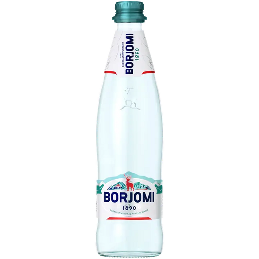 Borjomi Georgian Mineral Water luontainen hillihapotettu kivennäisvesi 0,5l｜Borjomi 格鲁吉亚矿泉水，天然弱酸矿泉水 0,5l
