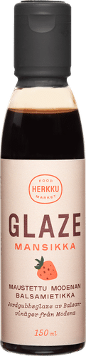 Herkku Glaze Mansikka maustettu Modenan balsamietikka 150 ml