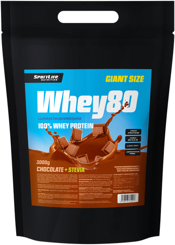 Sportlife Nutrition Whey80 3公斤巧克力乳清蛋白粉｜SportLife Nutrition Whey80 3kg suklaa heraproteiinijauhe