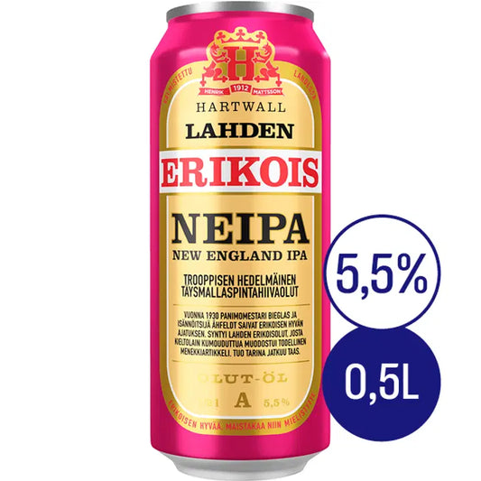 Lahden Erikois NEIPA olut 5,5% 0,5 l｜Lahden Erikois 内帕饮料 5.5% 0,5 l