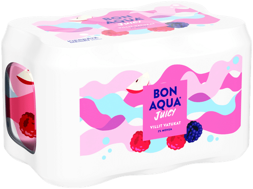 Bonaqua 6罐装 Bonaqua Juicy 野莓气泡饮料 0.33 L