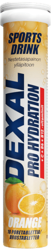 Dexal Pro Hydration 橙味+C+B6+B12泡腾片18片 膳食补充剂｜Dexal Pro Hydration appelsiini+C+B6+B12 poretabletti 18kpl ravintolisä