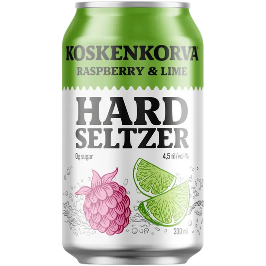 Koskenkorva Hard Seltzer Raspberry-Lime 4,5% 33cl CAN｜Koskenkorva 硬苏打水覆盆子青柠 4.5% 33cl 罐装