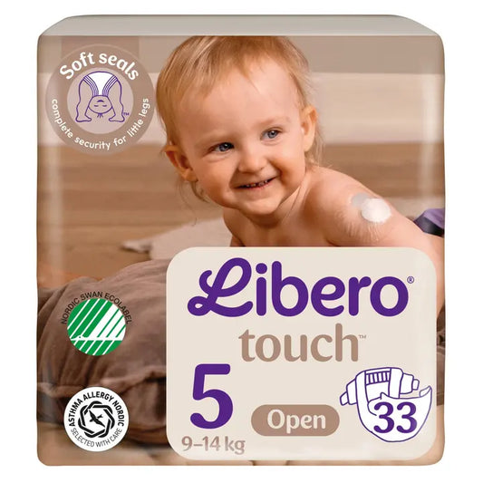 LIBERO Touch teippivaippa koko 5, 33kpl, 9-14 kg｜Libero 触摸胶带尿布尺寸 5，33 片，9-14 公斤