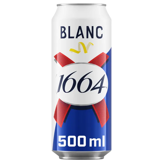 1664 Blanc 5 til-% olut 50cl tölkki｜1664 Blanc 5 vol% 饮料 50cl 罐装
