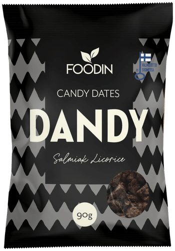Foodin Dandy Candy dates Salmiak Liquorice 90g