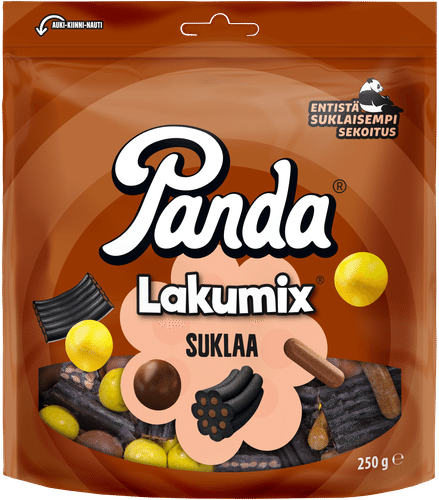 Panda LakuMix 巧克力甘草糖混合装 250g｜Panda LakuMix suklaa lakritsisekoitus 250g