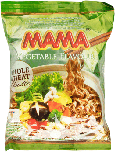 Mama 蔬菜味全麦面条 60g｜Mama Vihanneksenmakuinen täysjyvänuudeli 60g