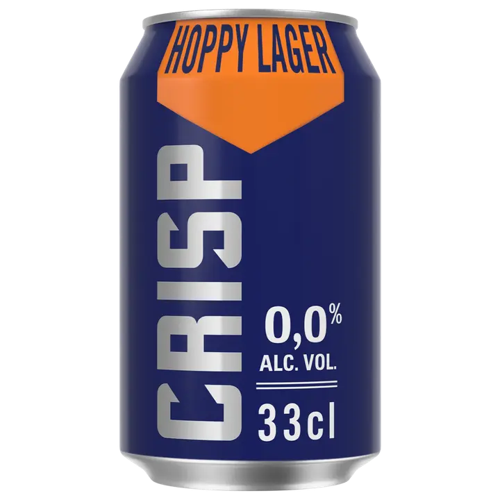 Crisp Hoppy Lager alkoholiton olut 0,0 % tölkki 0,33 L｜Crisp 饮料花饮料 0.0% 罐装0度饮料 0,33 L