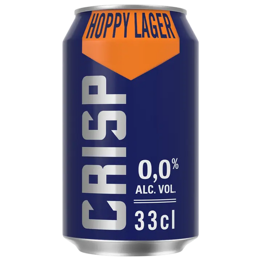 Crisp Hoppy Lager alkoholiton olut 0,0 % tölkki 0,33 L｜Crisp 饮料花饮料 0.0% 罐装0度饮料 0,33 L