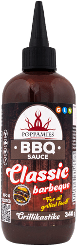 Poppamies 烧烤酱 经典味 340g｜Poppamies BBQ Sauce Classic barbeque grillikastike 340g