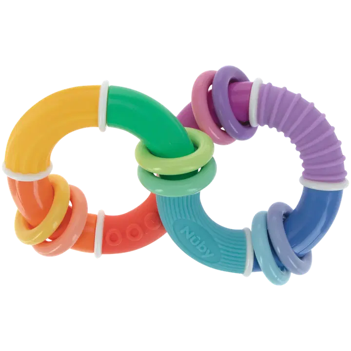 Nuby Twist&Rattle purulelurengas｜Nuby 扭动摇铃咀嚼玩具环