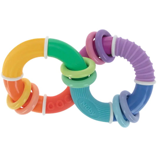 Nuby Twist&Rattle purulelurengas｜Nuby 扭动摇铃咀嚼玩具环