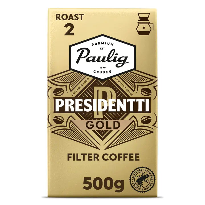 Paulig Presidentti Gold kahvi suodatinjauhatus 500g｜Presidentti Paulig Presidentti Gold 咖啡过滤研磨 500g