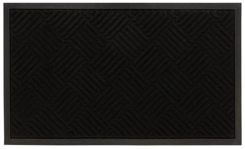 House 门垫 Embossed Check 45x75cm 黑色