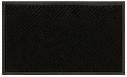 House 门垫 Embossed Check 45x75cm 黑色