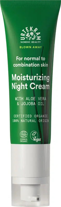 Urtekram 保湿晚霜 芦荟与荷荷巴油 50ml｜URTEKRAM  Moisturizing Kosteuttava Yövoide Aloe Vera & Jojoba Oil 50ml